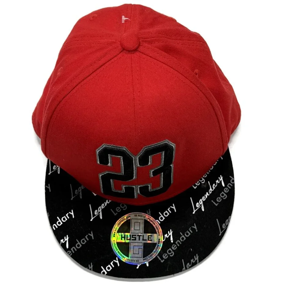 OG hustle 23 Snapback Hat Cap Red‎ Black Legendary Youth Boys Adjustable